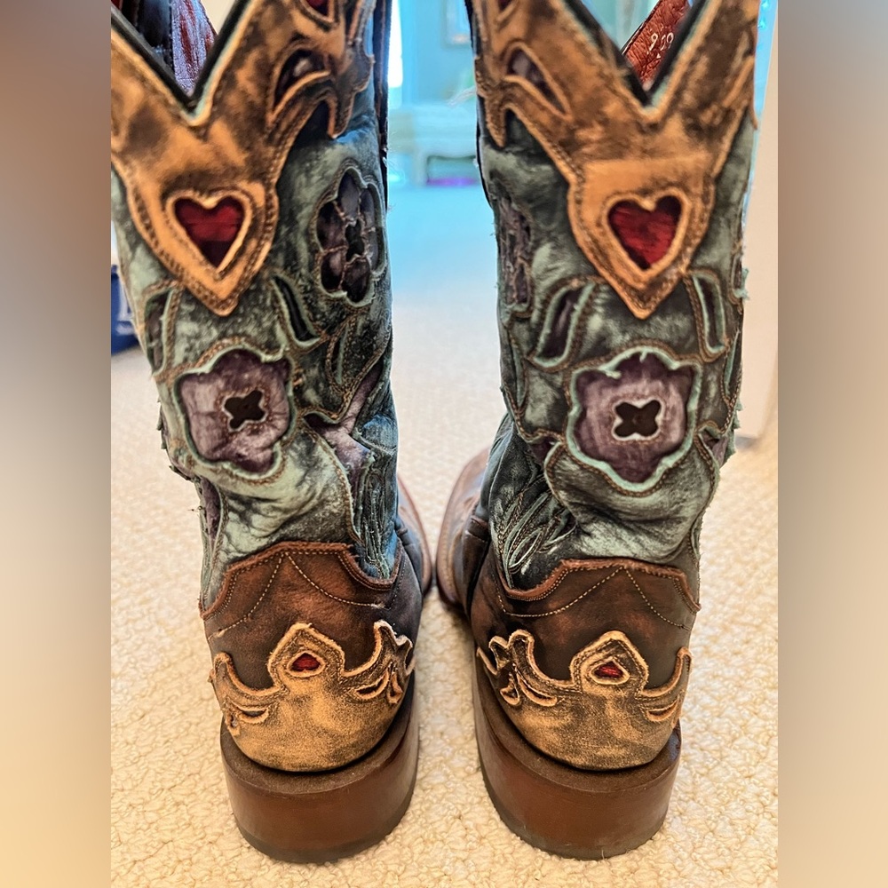 Dan Post Multicolor Embroidered Heeled Boots